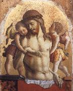 Carlo Crivelli The Dead Christ Supported by two angels oil painting reproduction